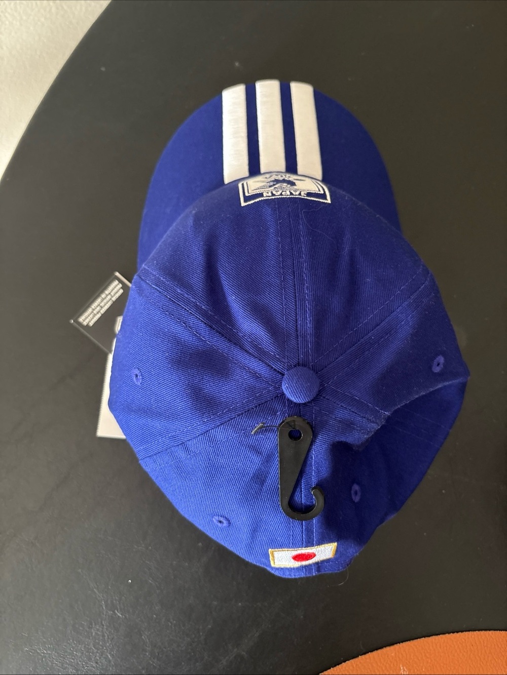 Adult OS Adidas Japan JFA Crest Blue Cap FIFA federation White Stripes - Picture 6 of 9
